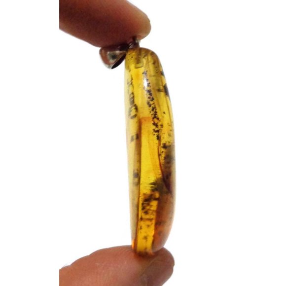 BALTIC Amber Pendant With Inclusion, 100% Real Natural Amber Pendant 9.1gr - Picture 8 of 9